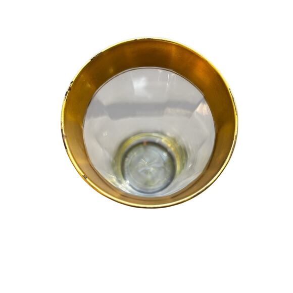 Set of 4 Vintage Tiffin Franciscan Gold Rimmed Glassware Juice Glass Mad Men - Picture 2 of 6